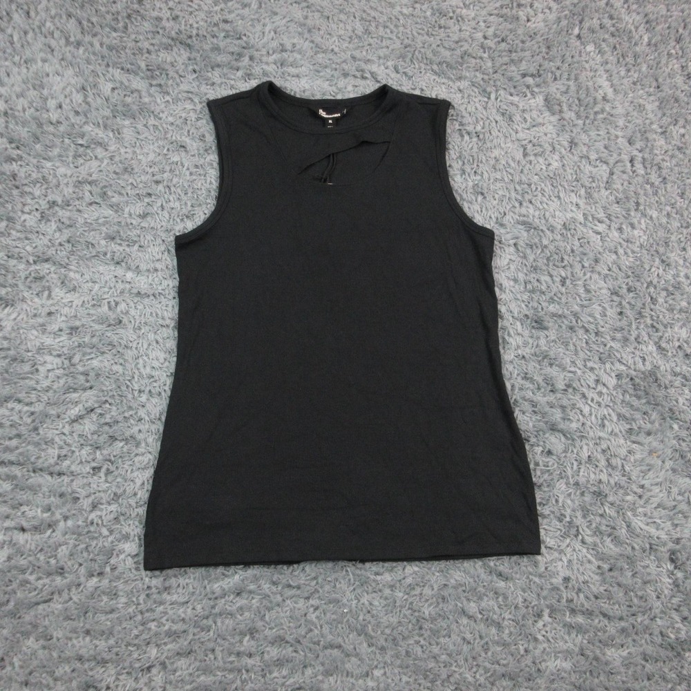 The Commons Tank Top Womens XL Ribbed Crew Neck Cutout Shirt Sleeveless NWT